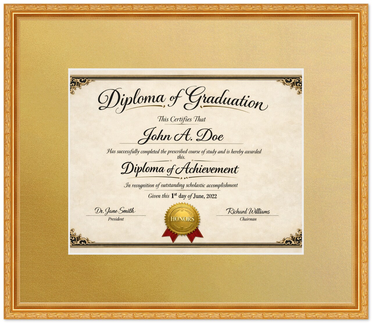 CustomPictureFrames.com Certificate Frame - Multiple Sizes Made in the USA